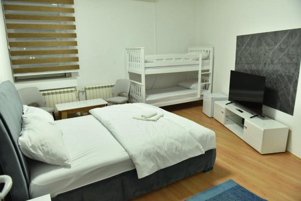 Postel nebo postele na pokoji v ubytování Hostel Nikšić