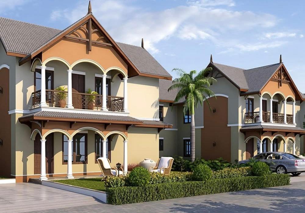 a large house with chairs in front of it at Zaynab Space Aminah Luxury Rentals in Serekunda