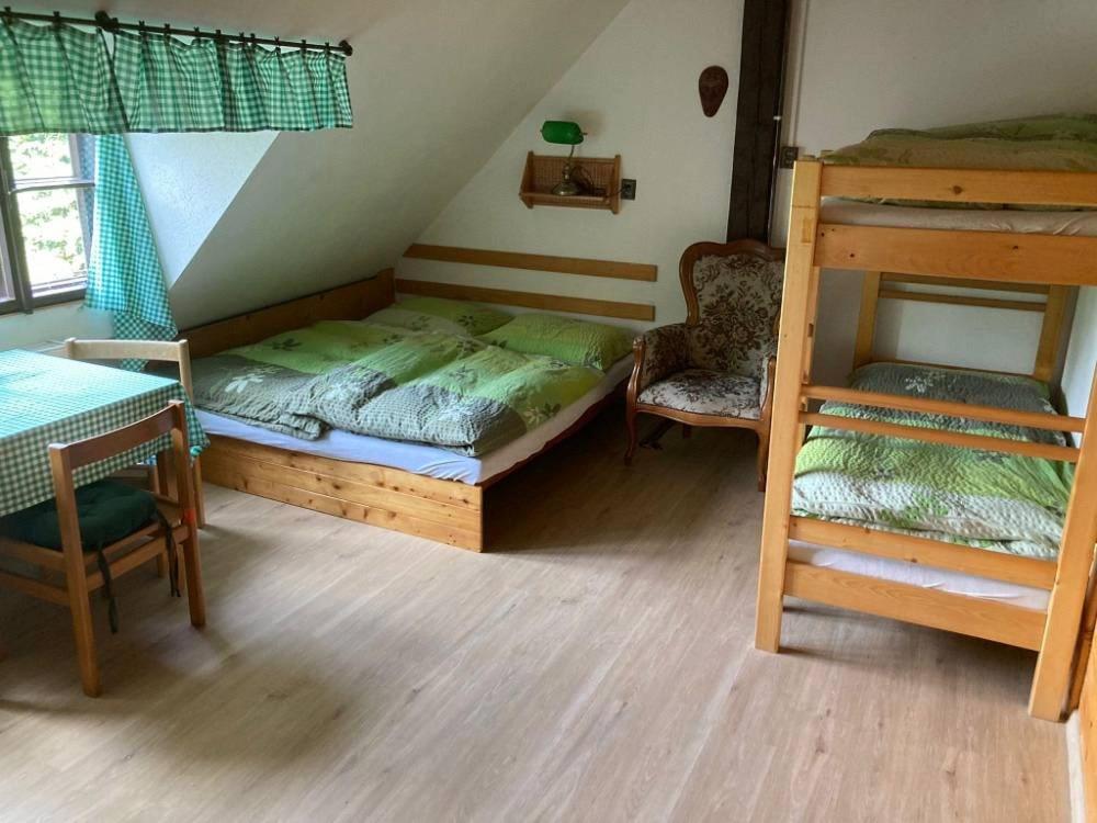 Postel nebo postele na pokoji v ubytování Chata Gabriela