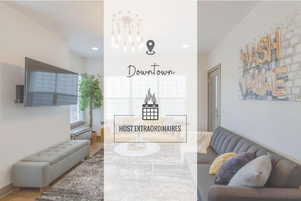 Et opholdsområde på Beautiful Luxury Downtown Home Private Roofdeck