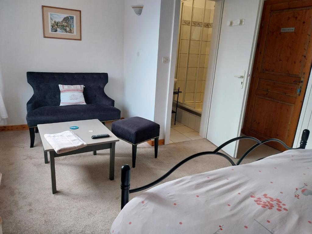 Postel nebo postele na pokoji v ubytování Chambre d'hôtes du Zellberg