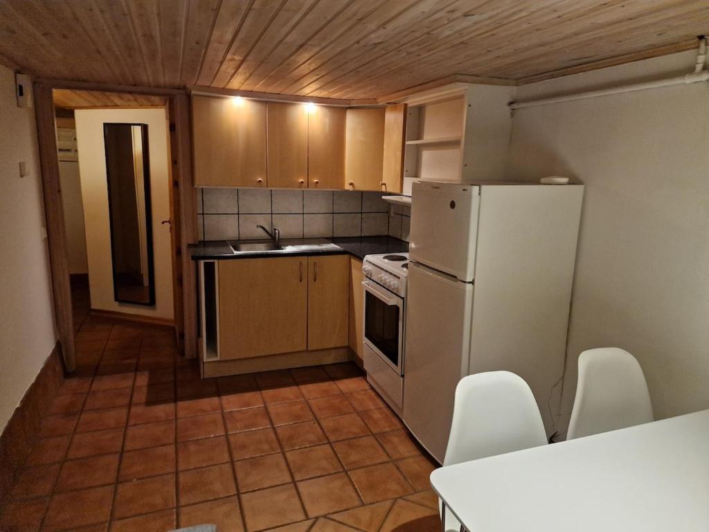 Kuchyň nebo kuchyňský kout v ubytování Egen källarlägenhet i Växjö C
