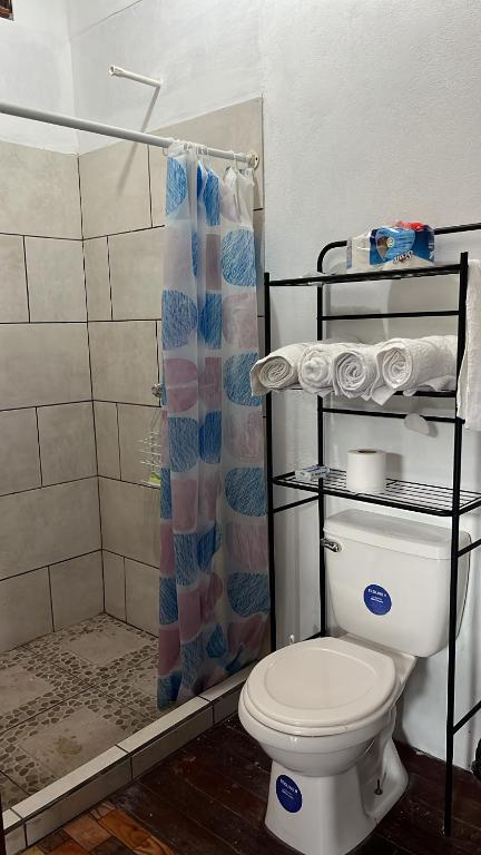 Koupelna v ubytování Cabaña
