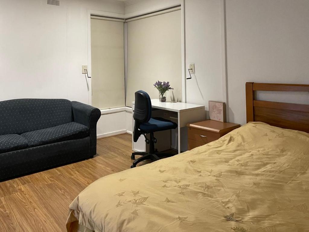 Postel nebo postele na pokoji v ubytování D环境优雅近商区别墅大房elegant environment, large rooms near commercial villas