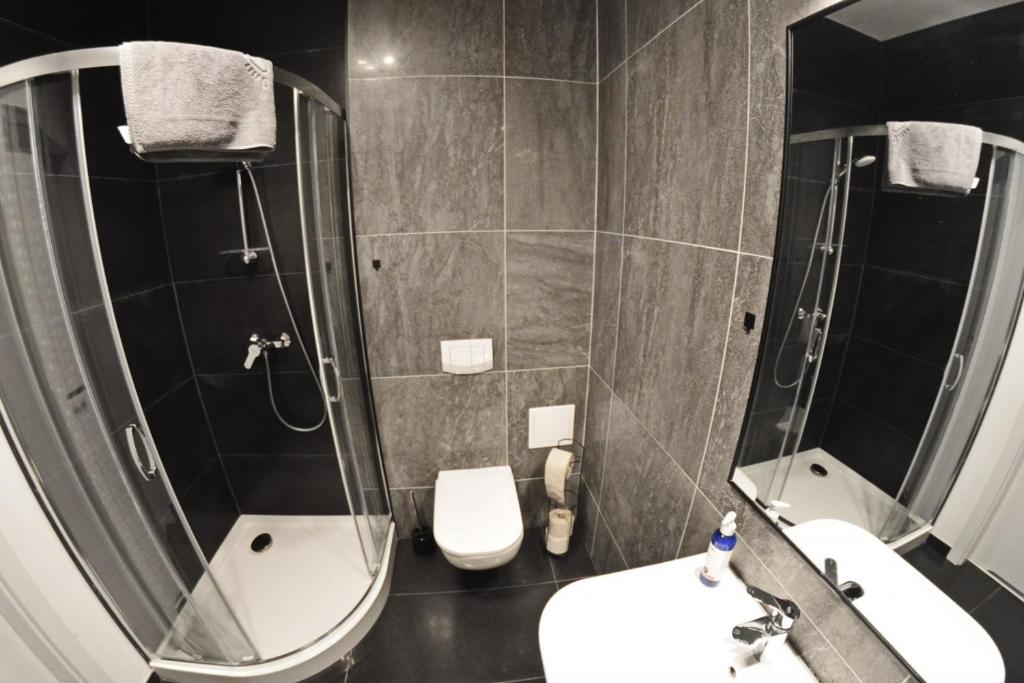 Koupelna v ubytování Twój Hostel Klimczoka 7
