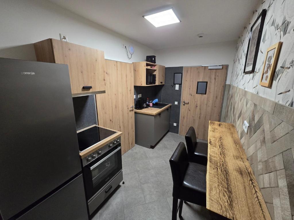 Kuchyň nebo kuchyňský kout v ubytování Aparthotel Fairschlafen Minden