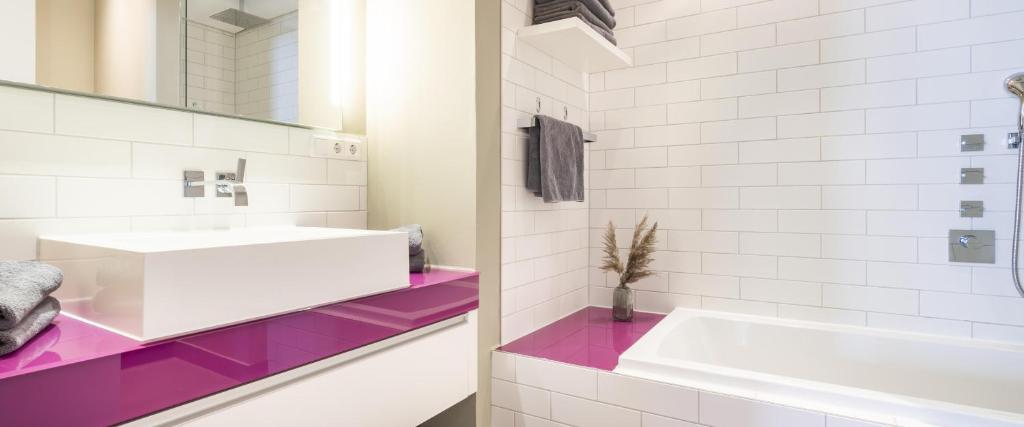 Koupelna v ubytování InselLoft Wohnung 2