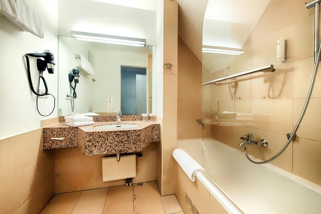 Koupelna v ubytování Hotel SchreiberHof