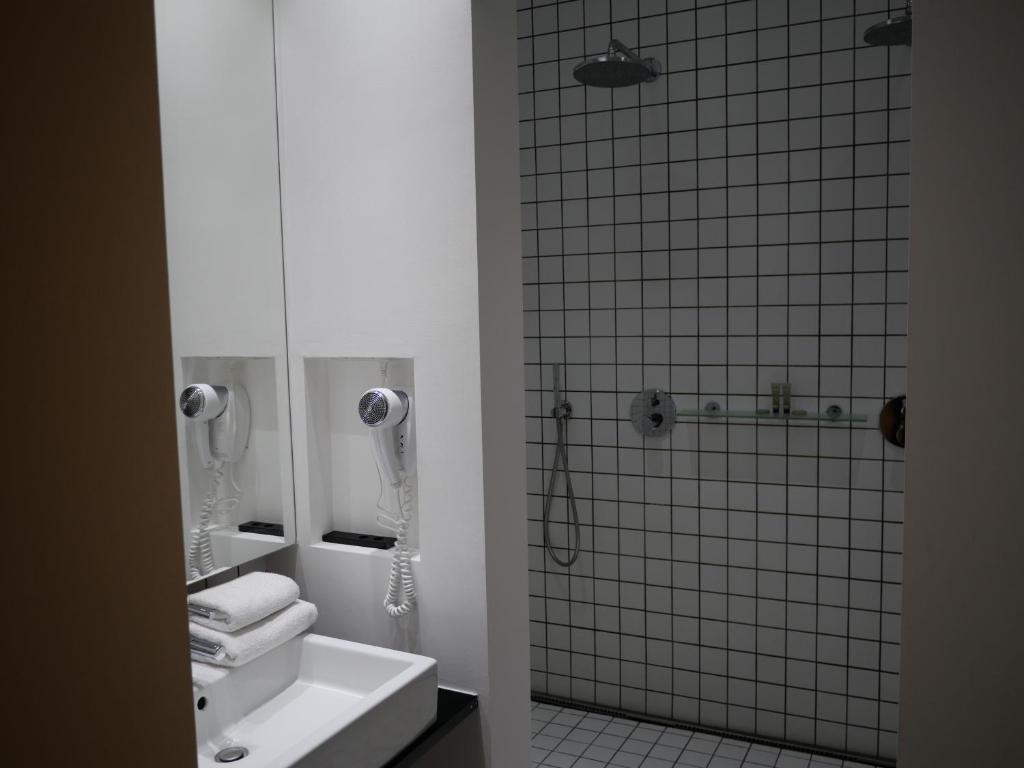 Koupelna v ubytování Hotel Esperance
