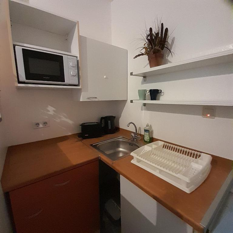 Kuchyň nebo kuchyňský kout v ubytování Pension Mark