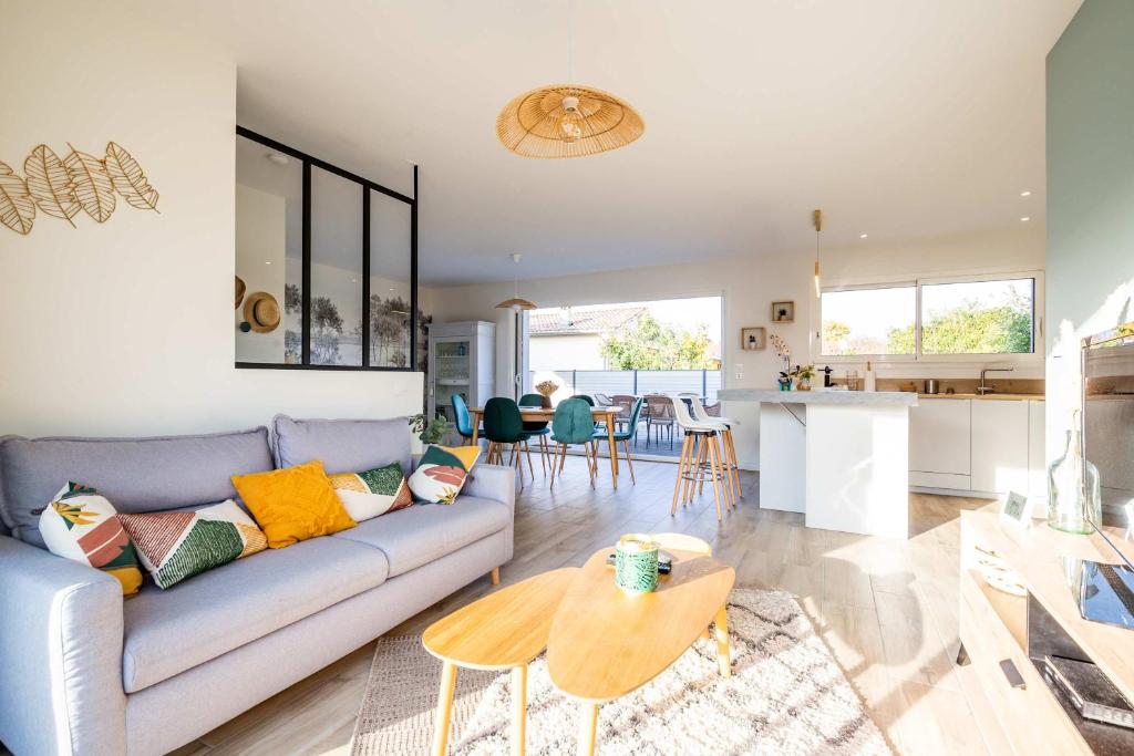 Et opholdsområde på Villa Nerida 500 M de la Plage