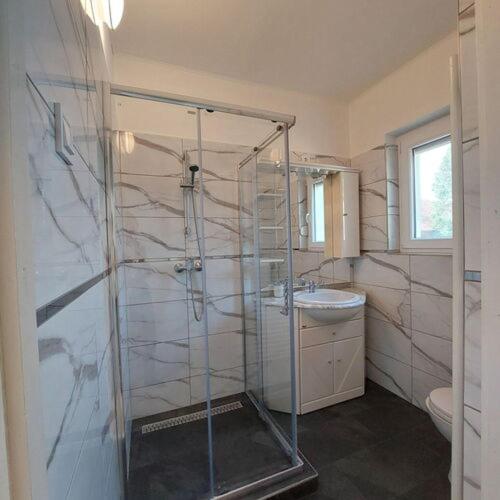 Koupelna v ubytování Csalogány 19 Apartman