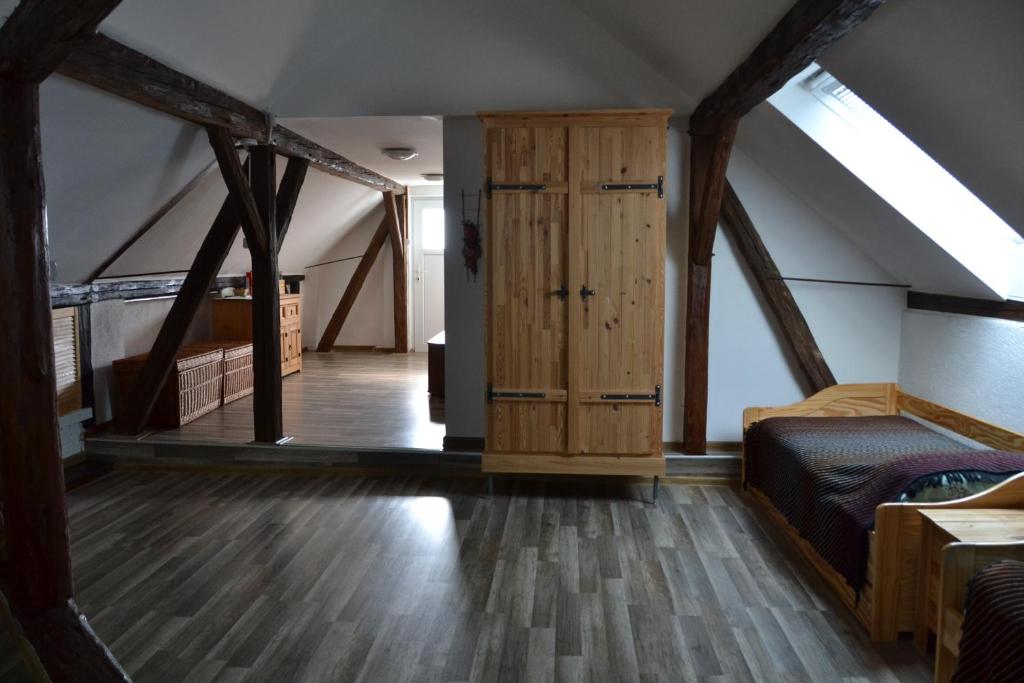 Postel nebo postele na pokoji v ubytování Apartman75
