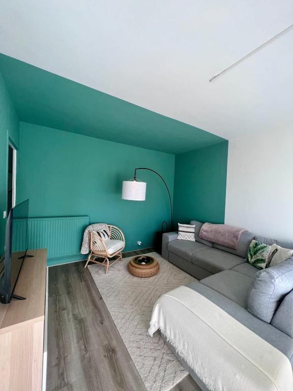 Televízia a/alebo spoločenská miestnosť v ubytovaní Casa Bert - T2 avec Parking&Balcon en Centre Ville