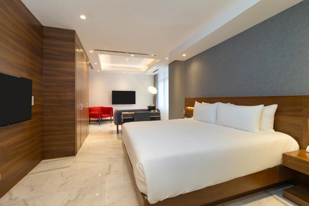 TV a/nebo společenská místnost v ubytování Hotel San Felipe