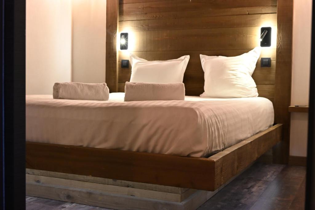 Posteľ alebo postele v izbe v ubytovaní Chalet Montana