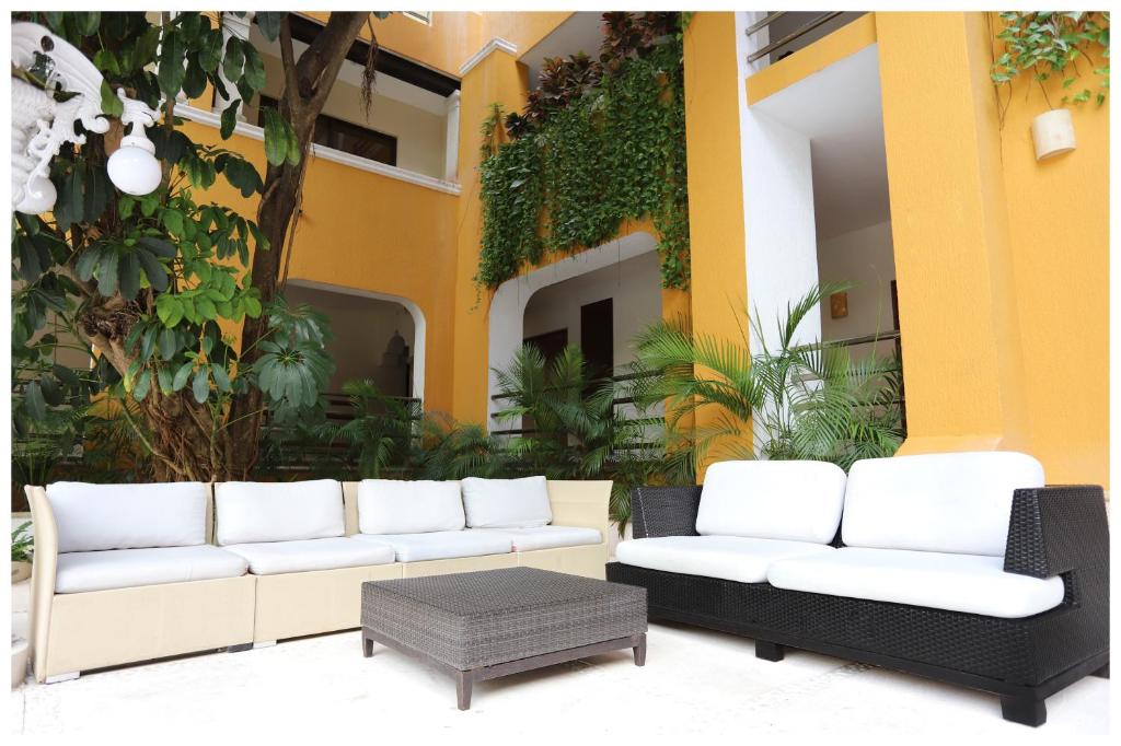 Posezení v ubytování Adhara Hacienda Cancun