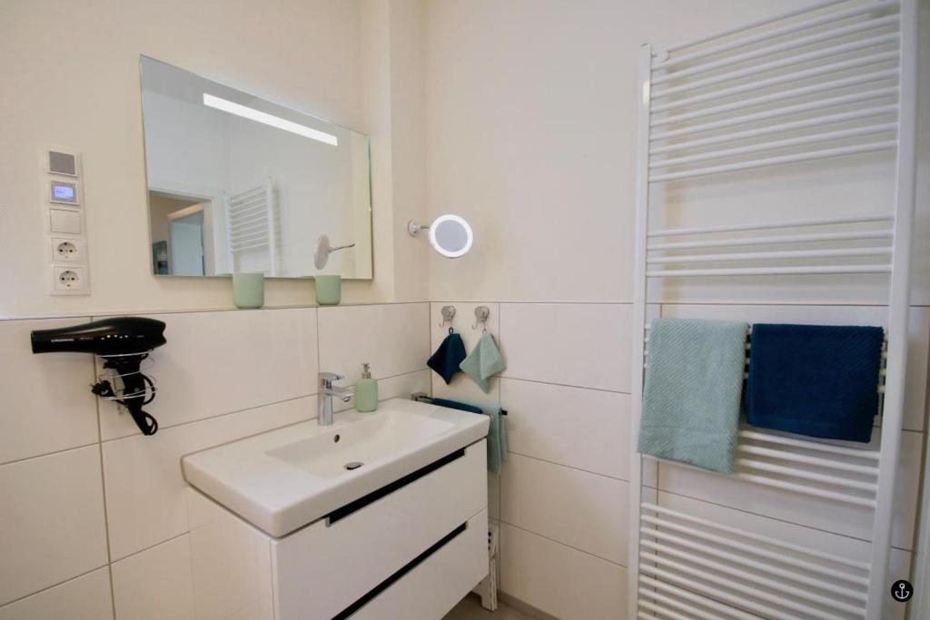 Koupelna v ubytování Kapitänshaus 2