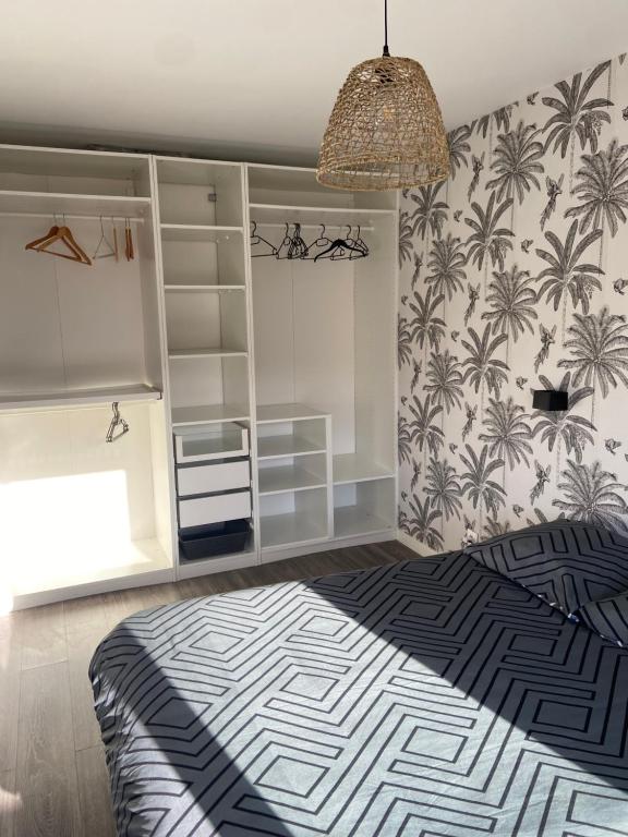 Postel nebo postele na pokoji v ubytování Maison au calme