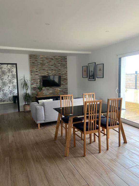 Posezení v ubytování Maison au calme