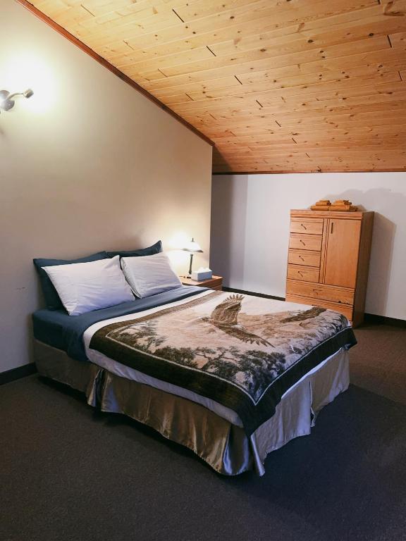 Postel nebo postele na pokoji v ubytování Alpine Meadows Lodge