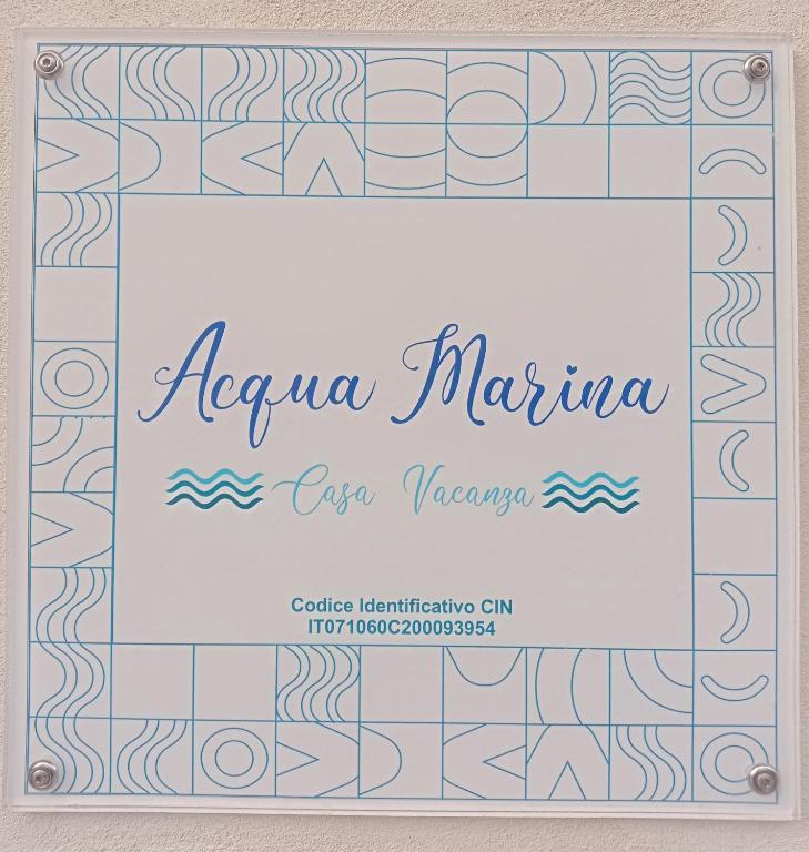 a invitation to a memory card with a patterned background at Acqua Marina casa vacanza in Vieste