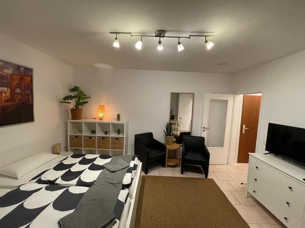 Postel nebo postele na pokoji v ubytování Studio centrally located at Central Station