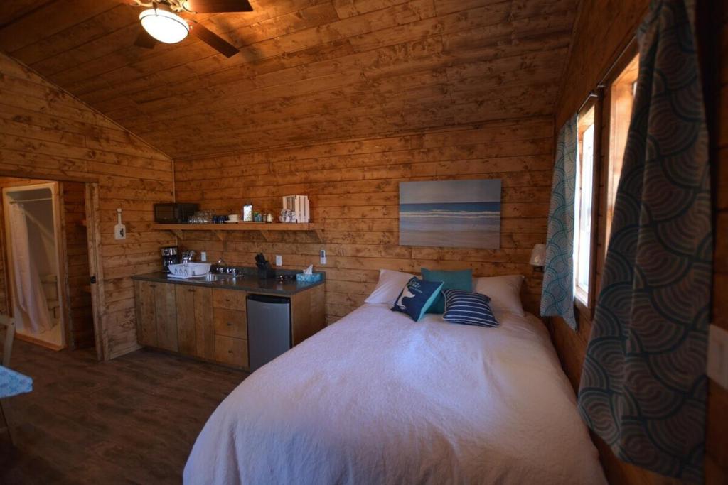 Kuchyň nebo kuchyňský kout v ubytování Gros Morne Tiny Chalets