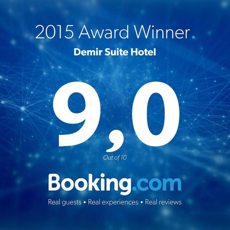 Certifikát, hodnocení, plakát nebo jiný dokument vystavený v ubytování Demir Suite Hotel