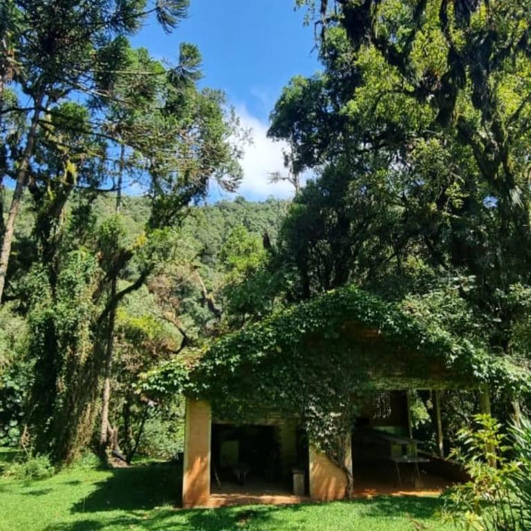 Zahrada ubytování Memora Guesthouse Bateias - Casa Inteira e quartos em chácara