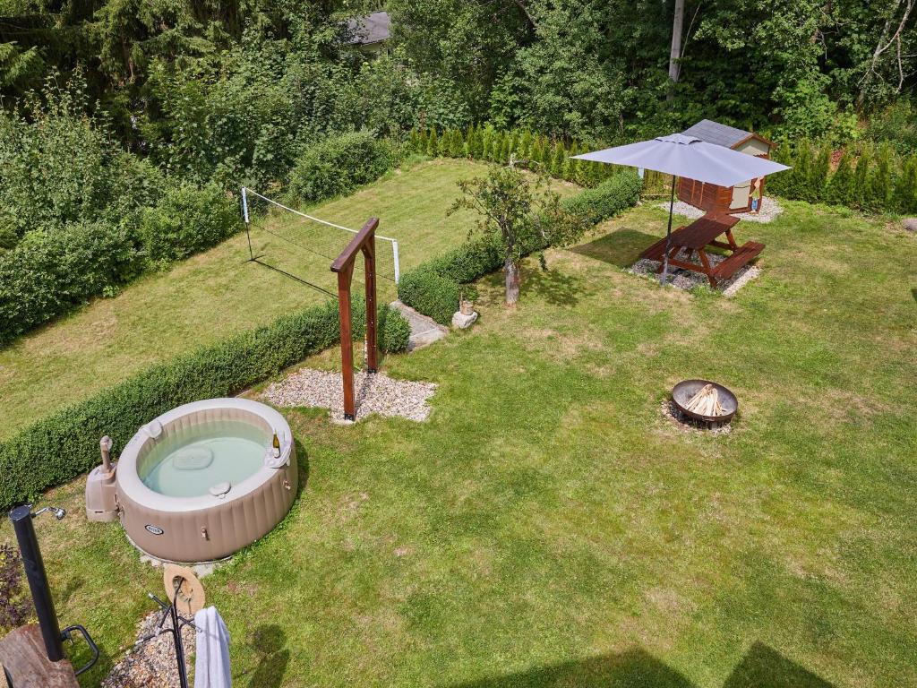 Zahrada ubytování Family retreat in Bohemia with sauna