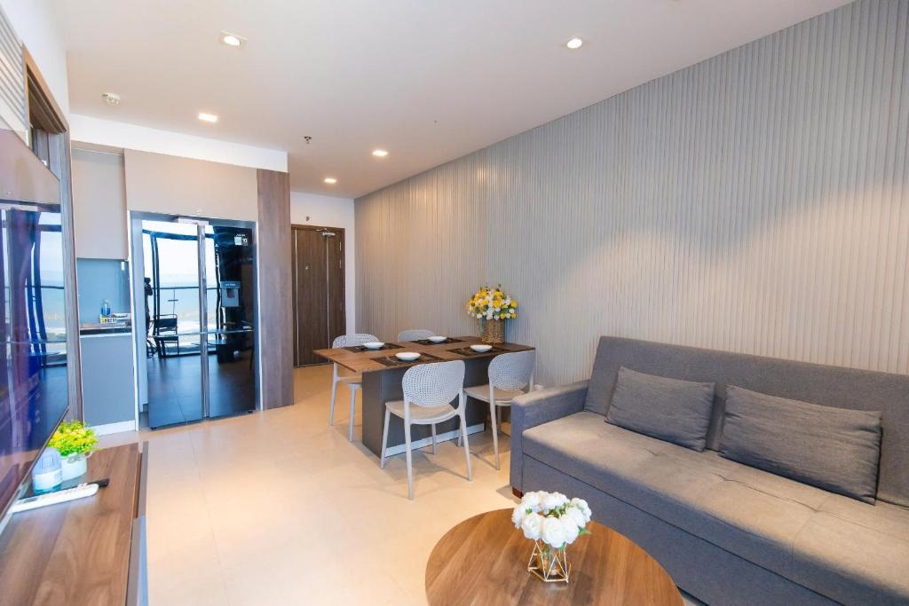 Kuchyň nebo kuchyňský kout v ubytování CSJ Seaside - Căn Hộ Cạnh Biển