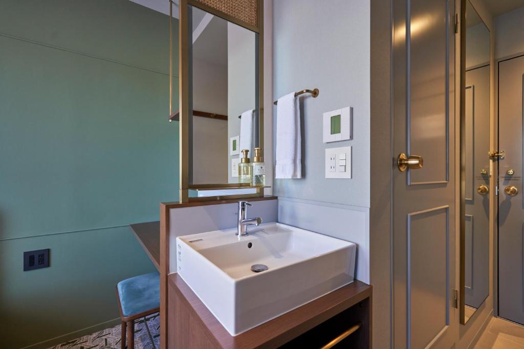 Koupelna v ubytování Mito Sannomaru Hotel