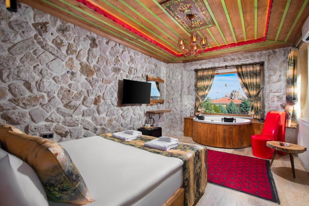 Posezení v ubytování Cappadocia Fiesta Stone House