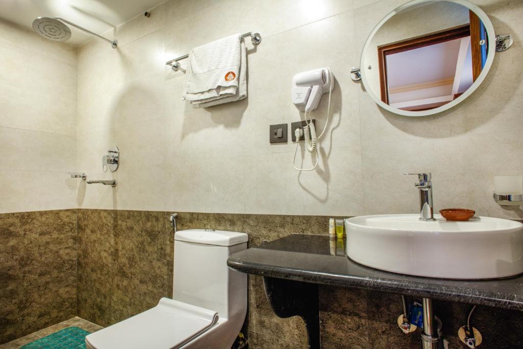 Koupelna v ubytování Taleju Boutique Hotel