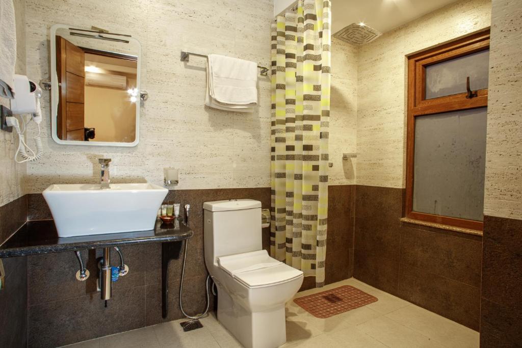 Koupelna v ubytování Taleju Boutique Hotel