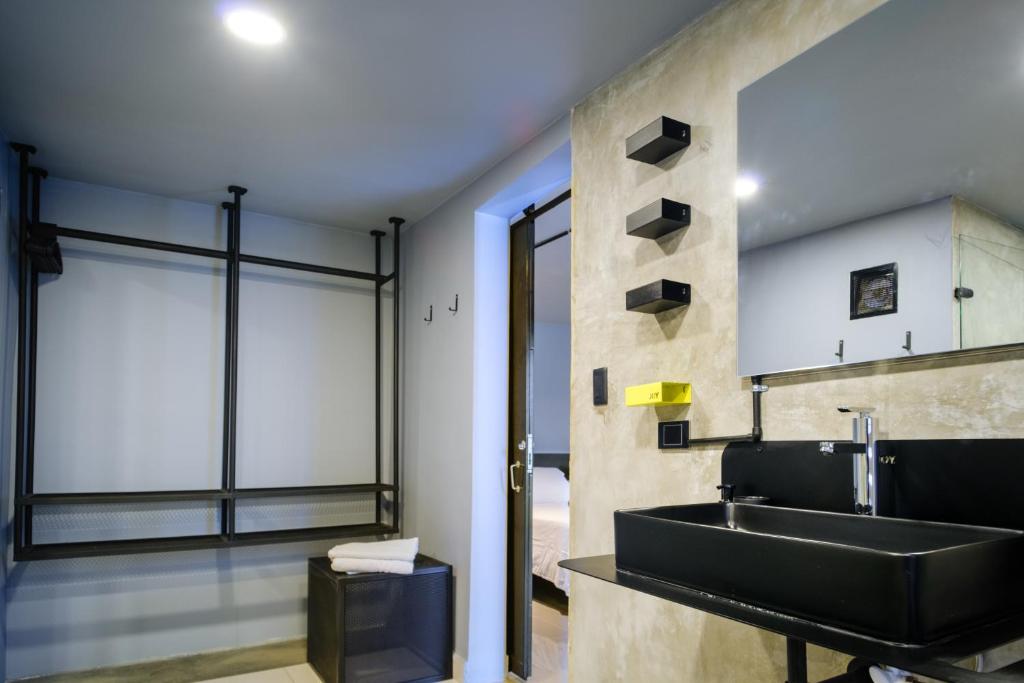 Kuchyň nebo kuchyňský kout v ubytování Hostel Joy Calle 85