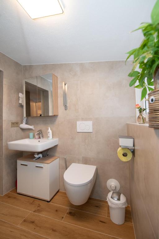 Koupelna v ubytování Ferienwohnung Waldblick, Faaker See