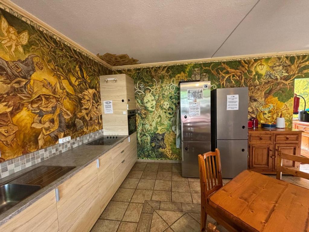 Kuchyň nebo kuchyňský kout v ubytování Hostel Los Duendes del Sur