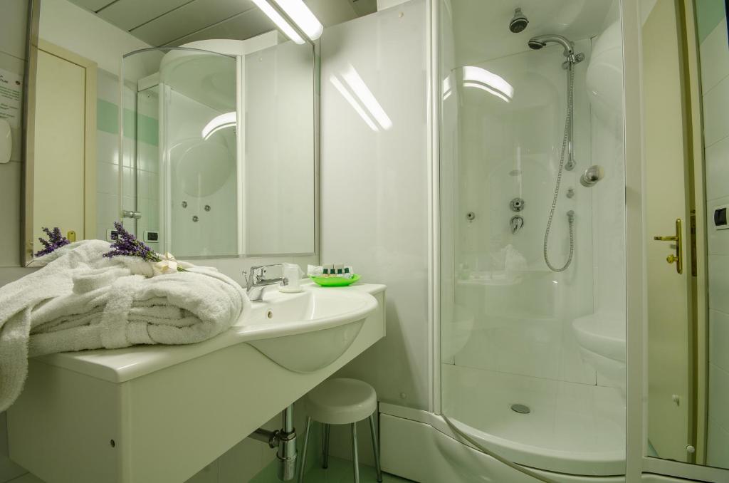Koupelna v ubytování Hotel Ovidius