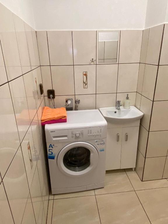 Koupelna v ubytování Apartmán Orlické hory