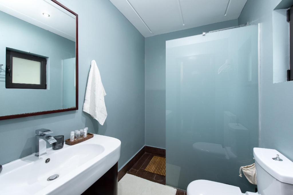 Koupelna v ubytování Natura Hotel Vytina