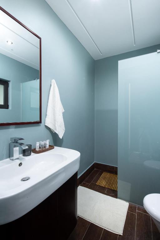 Koupelna v ubytování Natura Hotel Vytina