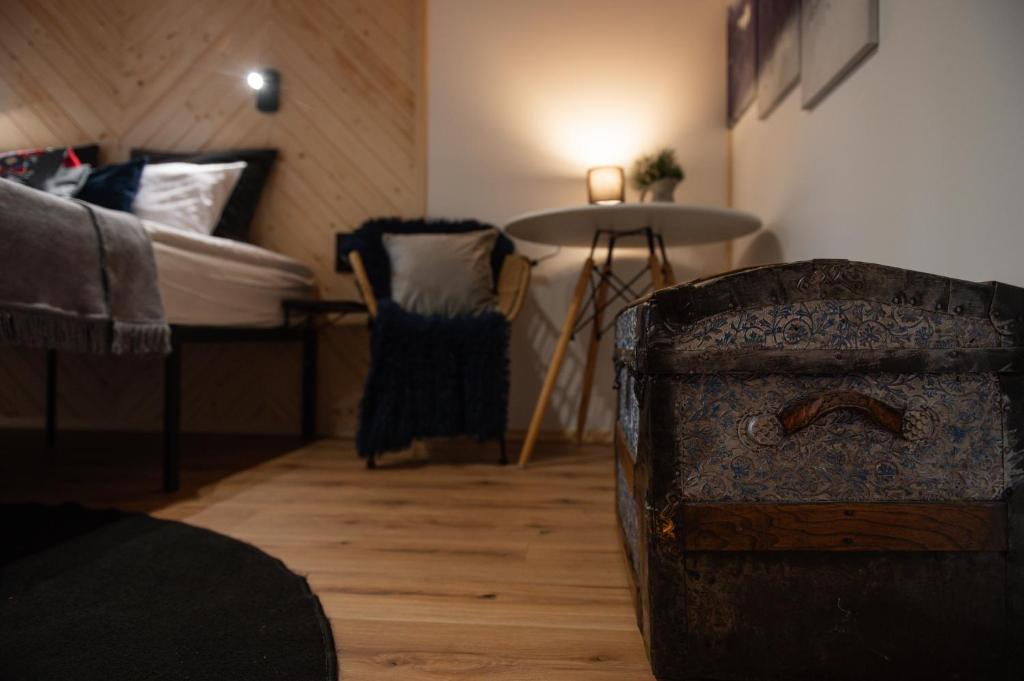Posteľ alebo postele v izbe v ubytovaní Apartament Stryszek Alpinistyczny