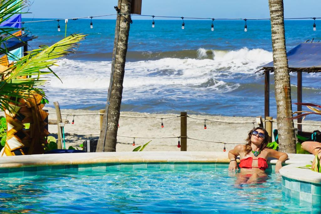 Bazén v ubytování Masaya Tayrona & Beach Club nebo v jeho okolí