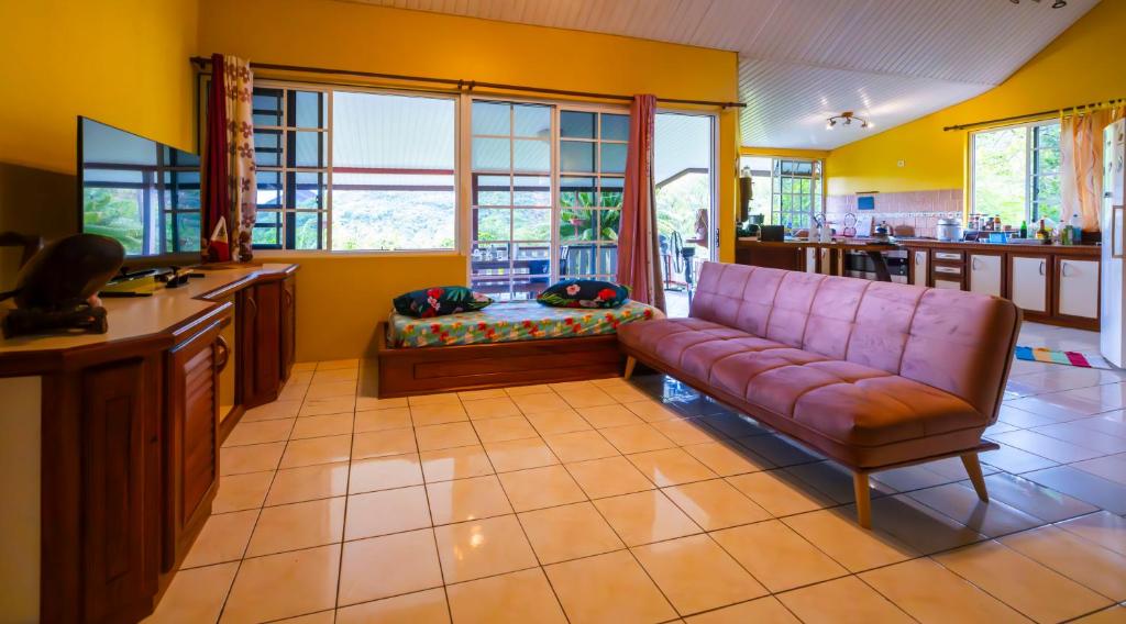 Χώρος καθιστικού στο KAHAU Lodge