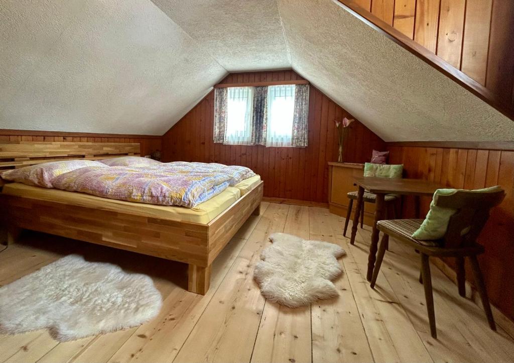 Postel nebo postele na pokoji v ubytování Chalet Feicht'n Schuster