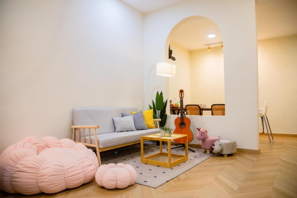 Posezení v ubytování Skudai Tun Aminah Cozy Home - Sutera Mall 6 mins