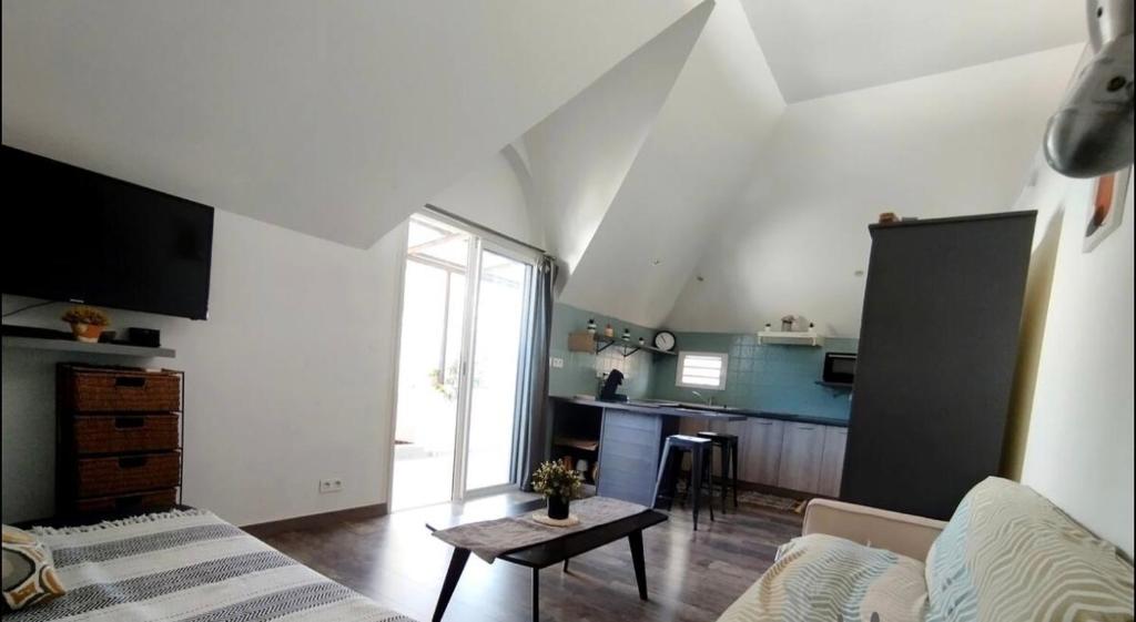 Kuchyň nebo kuchyňský kout v ubytování la Terrasse des Ormeaux