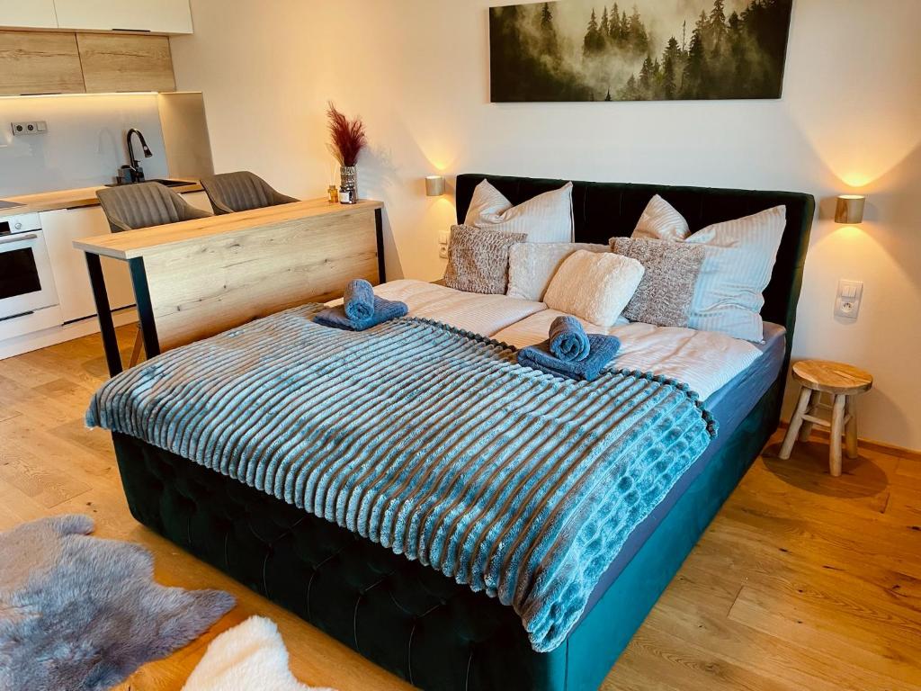 Postel nebo postele na pokoji v ubytování Tee House - Forest Apartment Čeladná